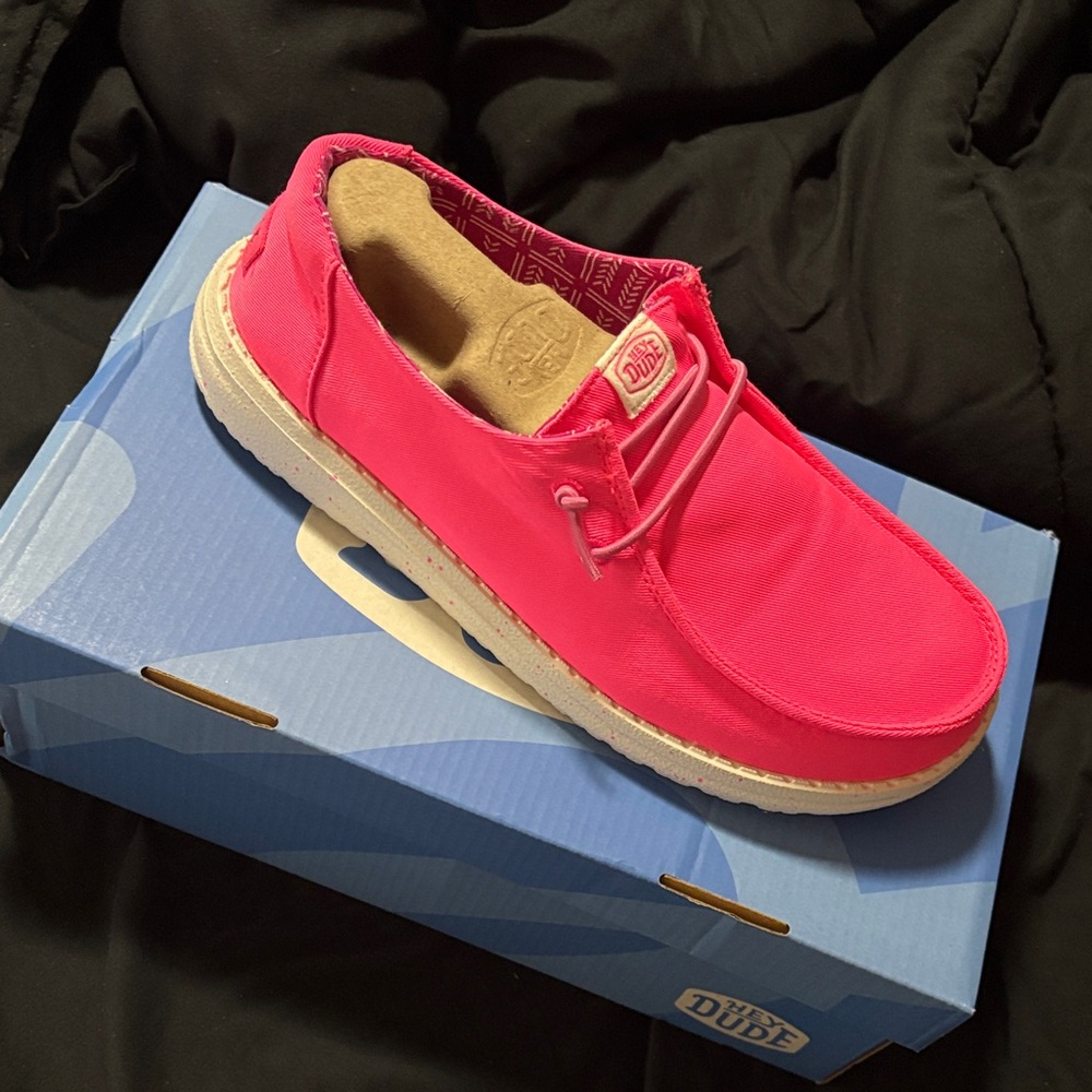 Hey Dude Neon Pink Loafers